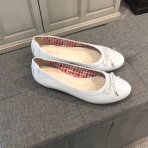 White ballet flats